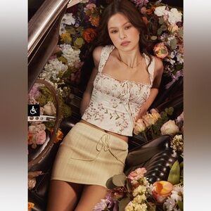 Mistress Rocks Pointelle Knit Skirt
